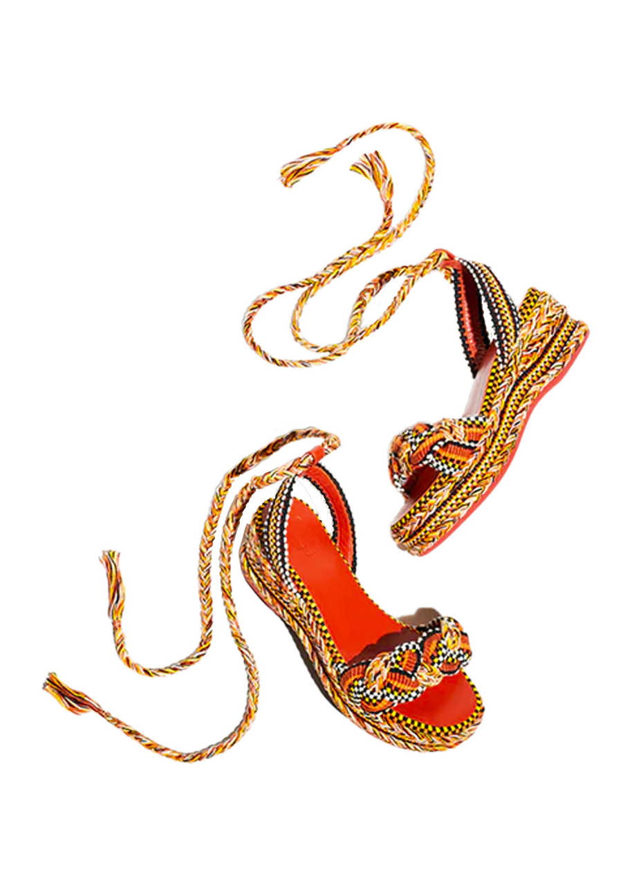 Manuela wedge sandals in clay