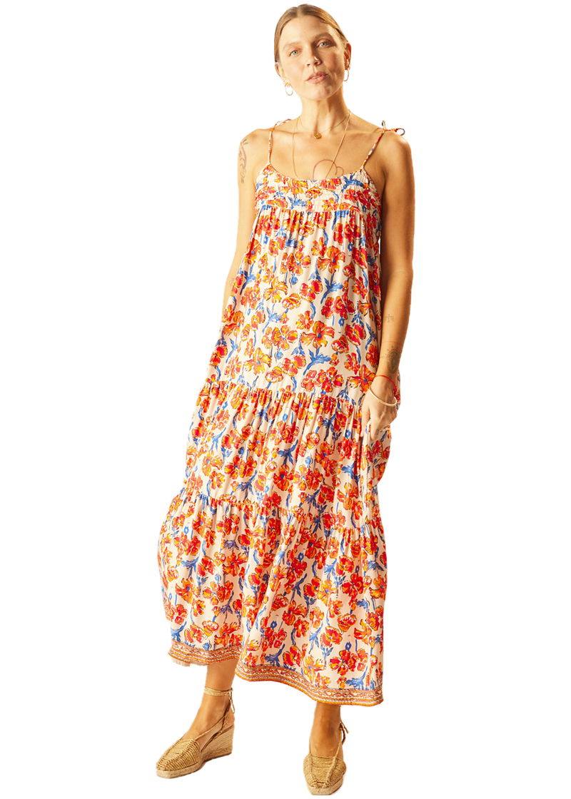 Melanie dress in clementine silk