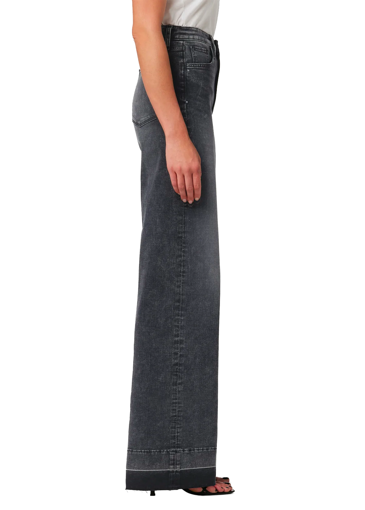 Mia high rise released hem wide leg in get lost