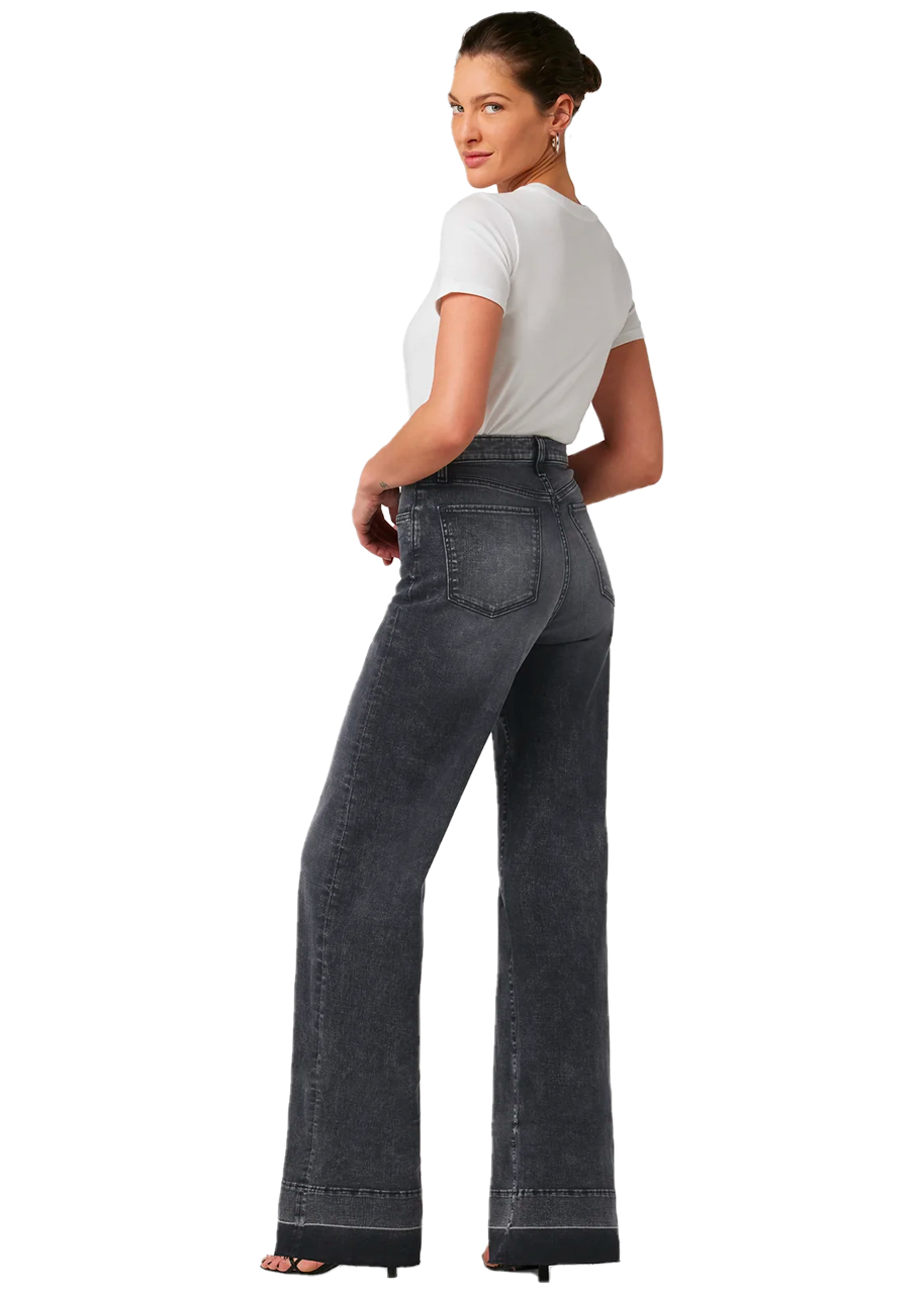 Mia high rise released hem wide leg in get lost