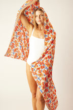 Sarong in clementine silk