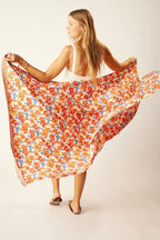 Sarong in clementine silk