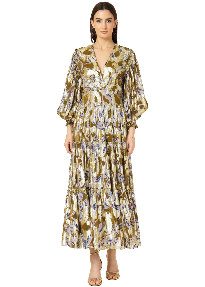 Sloane maxi dress in lia artichoke