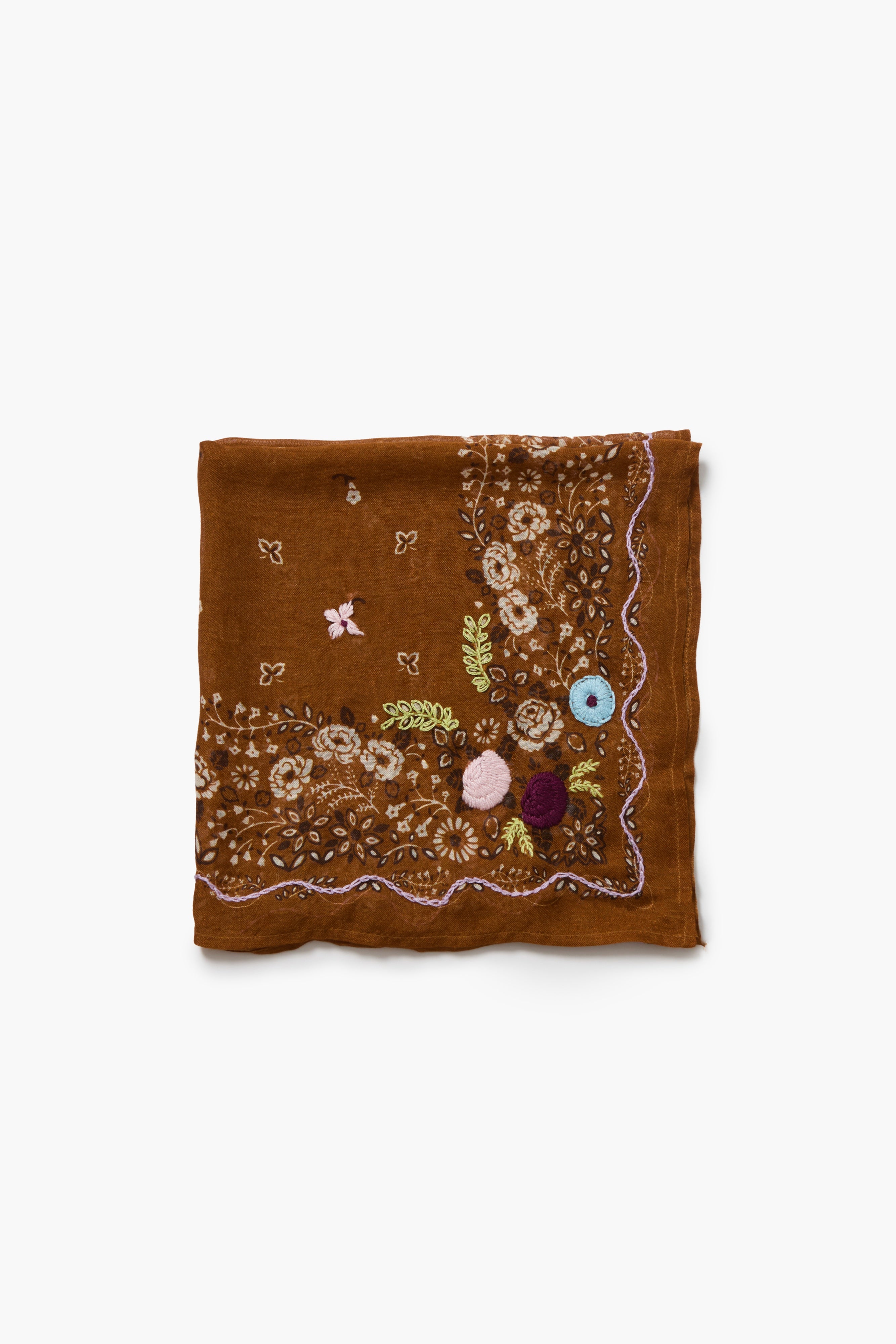 *PREORDER* Posy embroidered bandana in hide