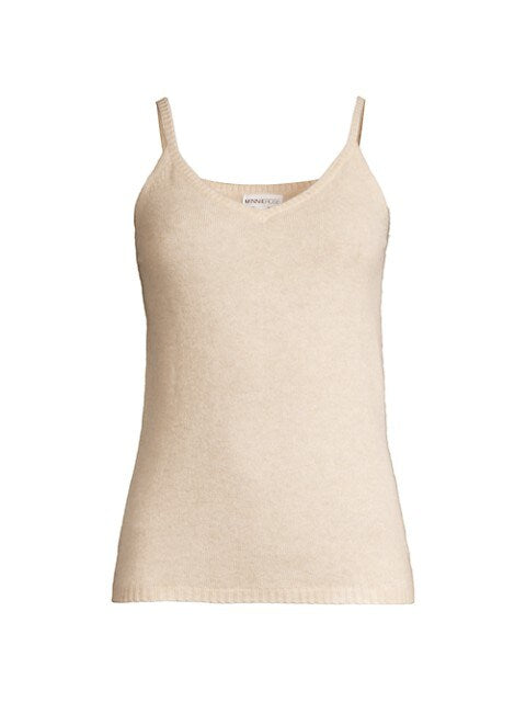 Cashmere cami in wheat