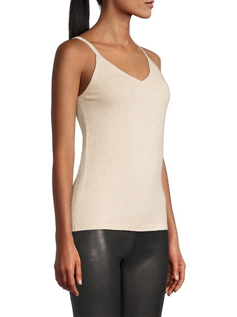 Cashmere cami in wheat