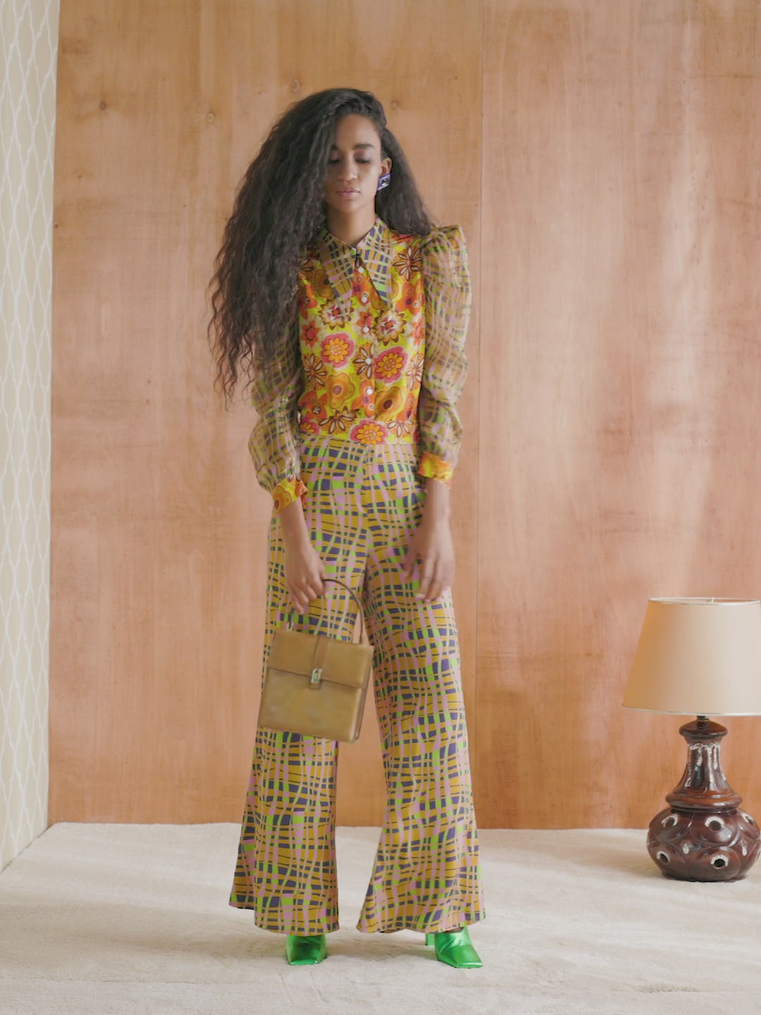 Makalu trousers in plaid multi
