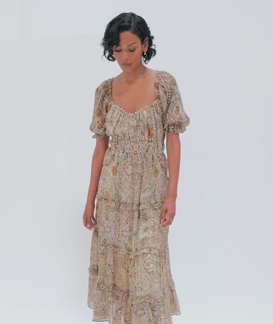 Arabella ankle dress in kaleidoscope