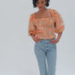 Morgan blouse in abstract rose