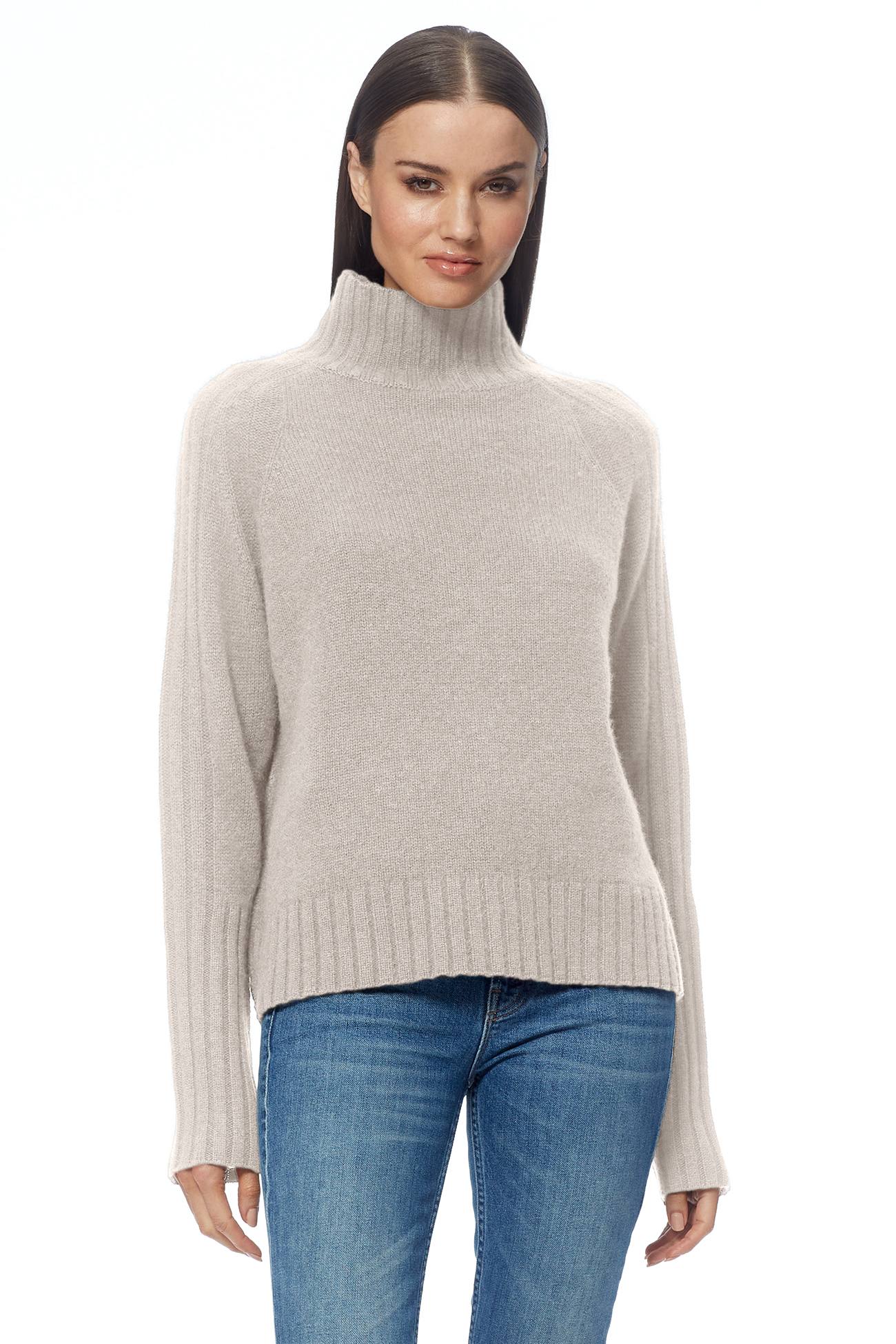 Annalee cashmere turtleneck sweater in sheepskin