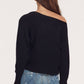 Noura one-shoulder cashmere sweater in black
