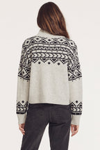 Hillary cashmere pullover sweater in light grey