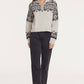 Hillary cashmere pullover sweater in light grey