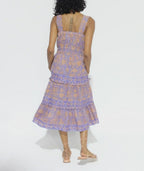 Jolene midi dress in vine block print