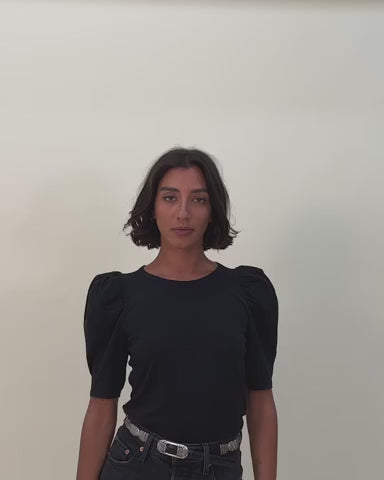 Caitlin blouse in jet black