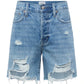 Devin high rise mom cut off shorts in lucca distressed
