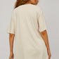 Grateful dead card t-shirt dress in dirty white