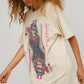Grateful dead card t-shirt dress in dirty white