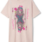 Grateful dead card t-shirt dress in dirty white