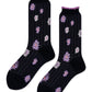 Cecilia crew socks in floral navy