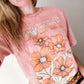 Flora peace of love boyfriend tee in pink