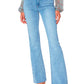 Laurel canyon flare with raw hem in marienne