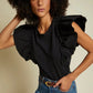 Para boxy tee in jet black