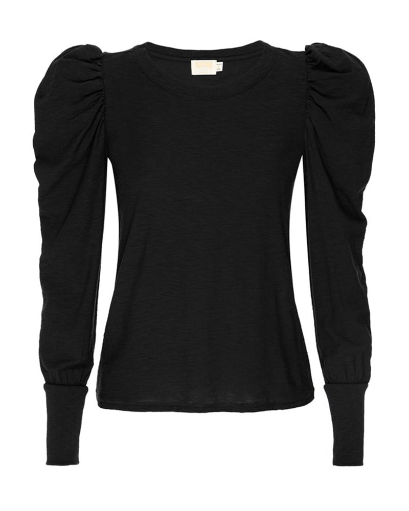 Romy long sleeve tee in jet black