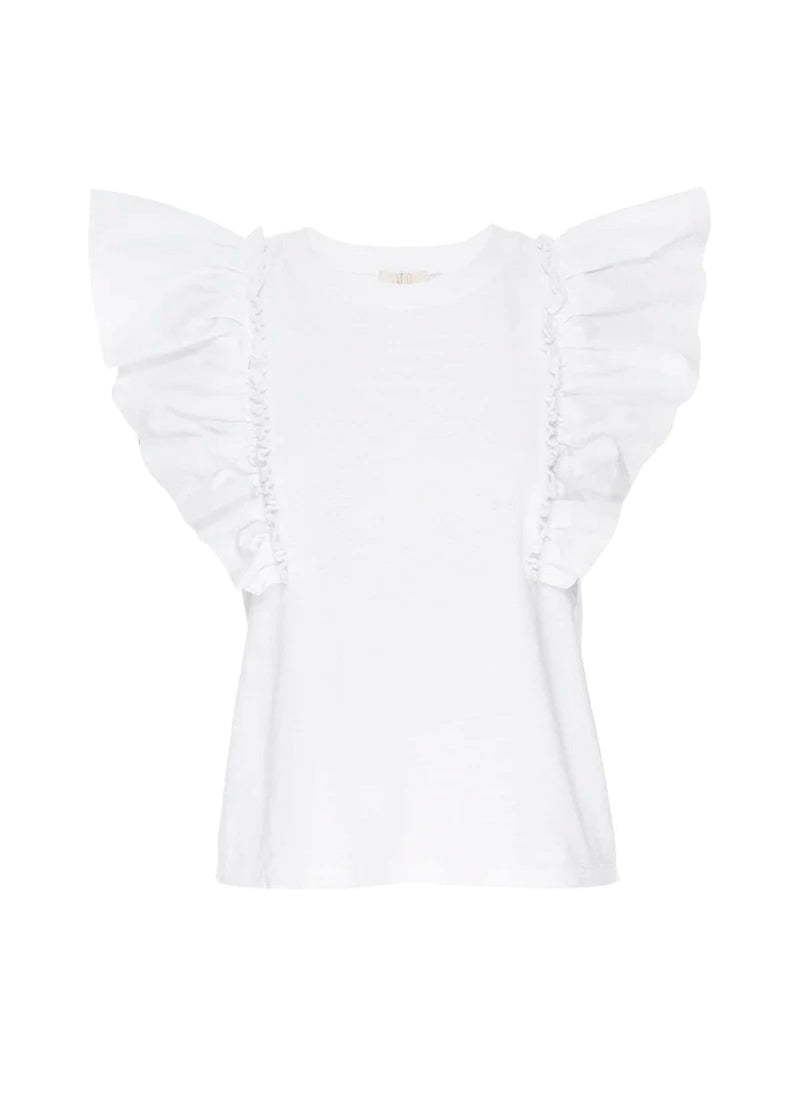 Para boxy tee in optic white