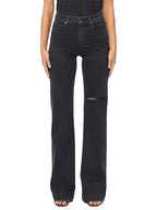 Leenah wide leg in blacktop destructed