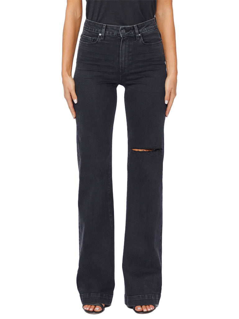 Leenah wide leg in blacktop destructed