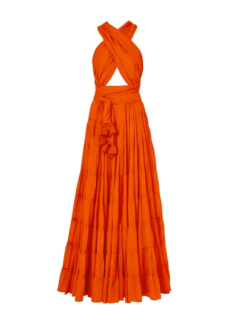 Selma rimba dress in saffron