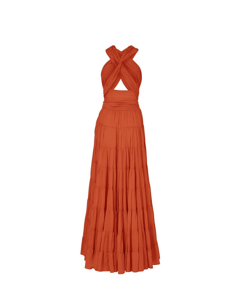 Selma rimba dress in saffron