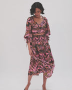Leighton crop top in tapestry print