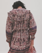 Reign mini dress in laurel block print