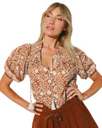 Adele blouse in anila block print