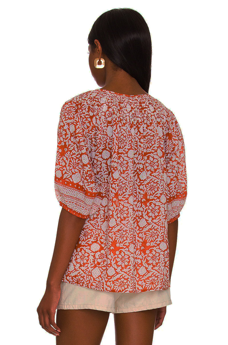 Adele blouse in anila block print