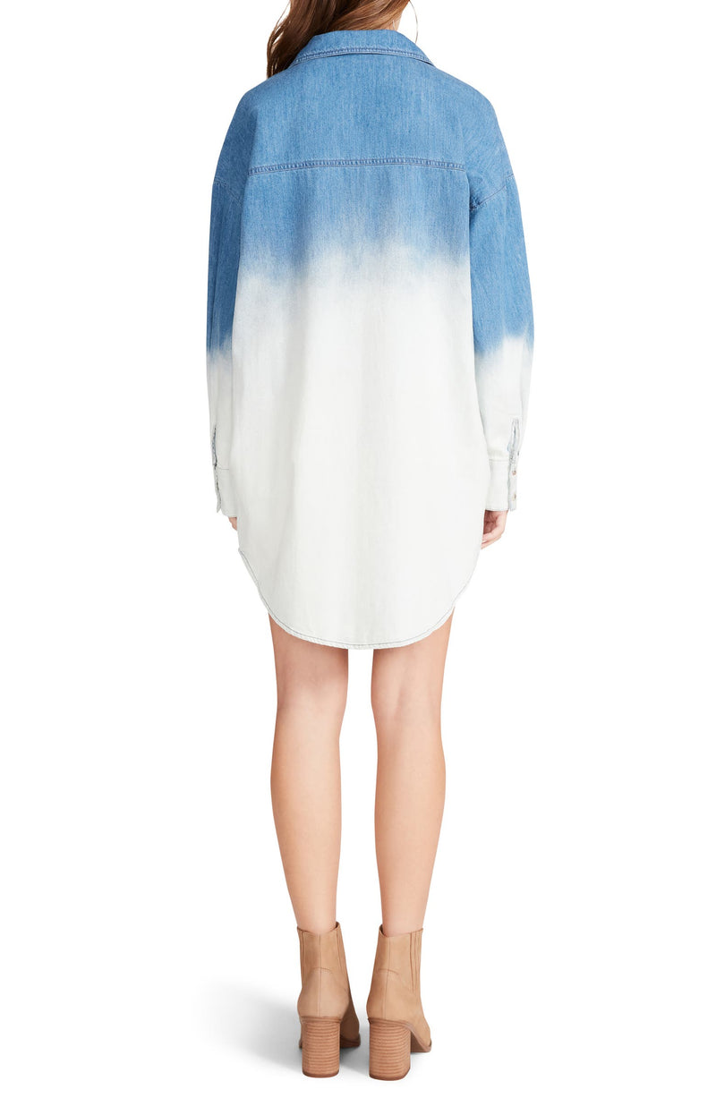 Faded away ombre dress in denim