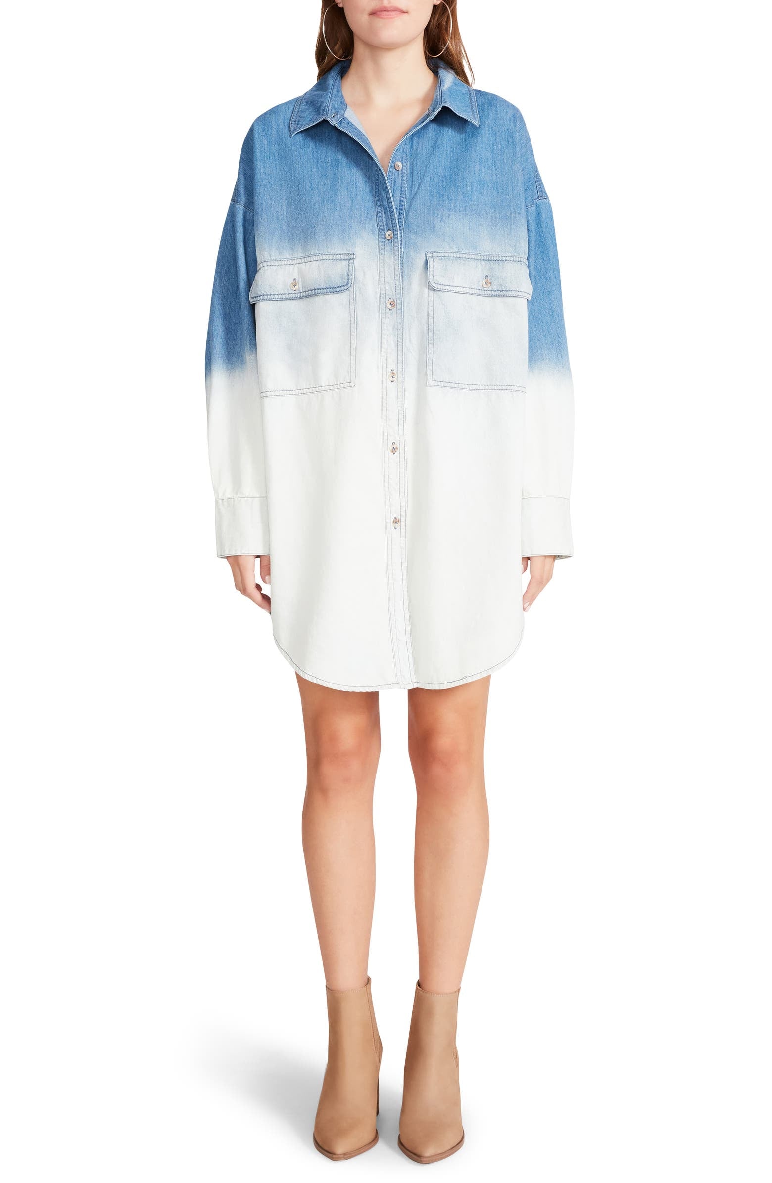 Faded away ombre dress in denim