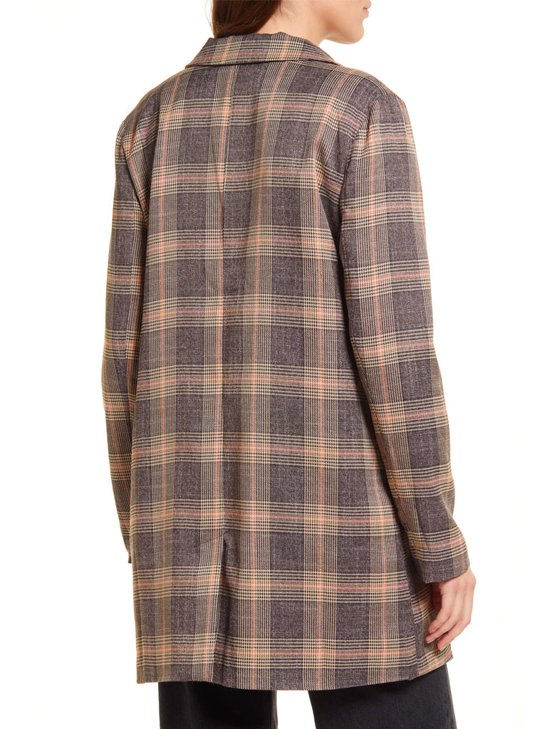 Plaid for you blazer in brown