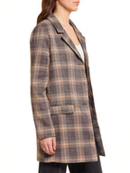 Plaid for you blazer in brown