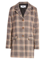 Plaid for you blazer in brown