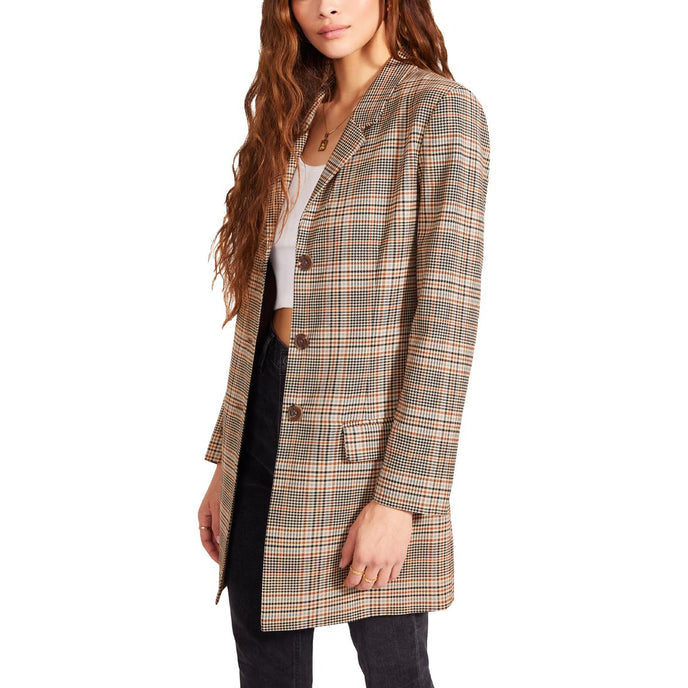 Plaid for you blazer in brown