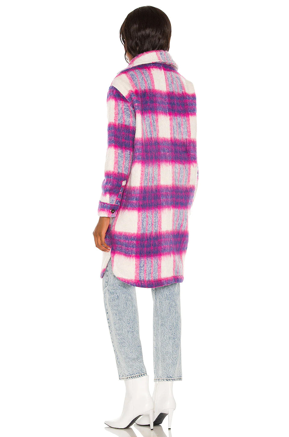 Prime time jacket in fuchsia plaid