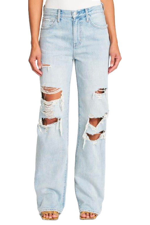 Bobbie high rise wide leg ankle in encinitas distressed