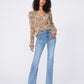 Laurel canyon flare with raw hem in marienne