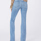 Laurel canyon flare with raw hem in marienne