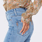 Laurel canyon flare with raw hem in marienne