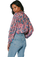 Emily blouse in lotus print