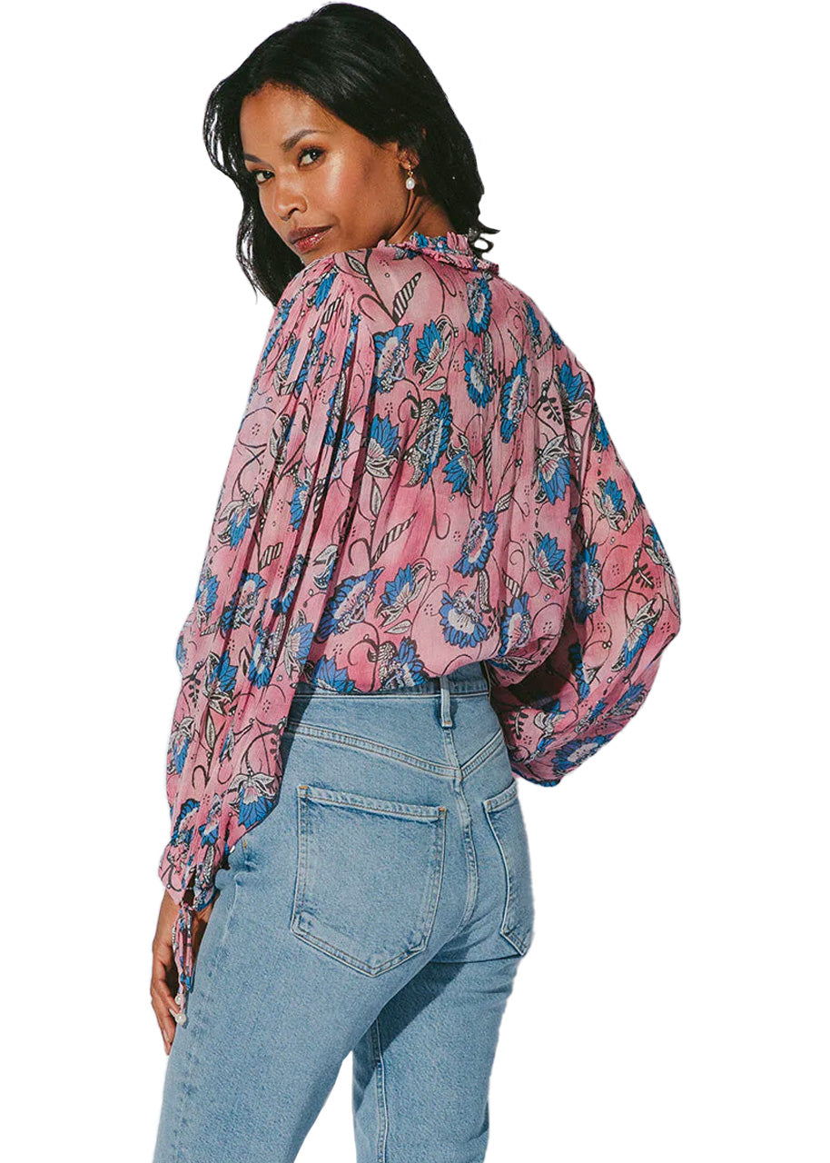 Emily blouse in lotus print
